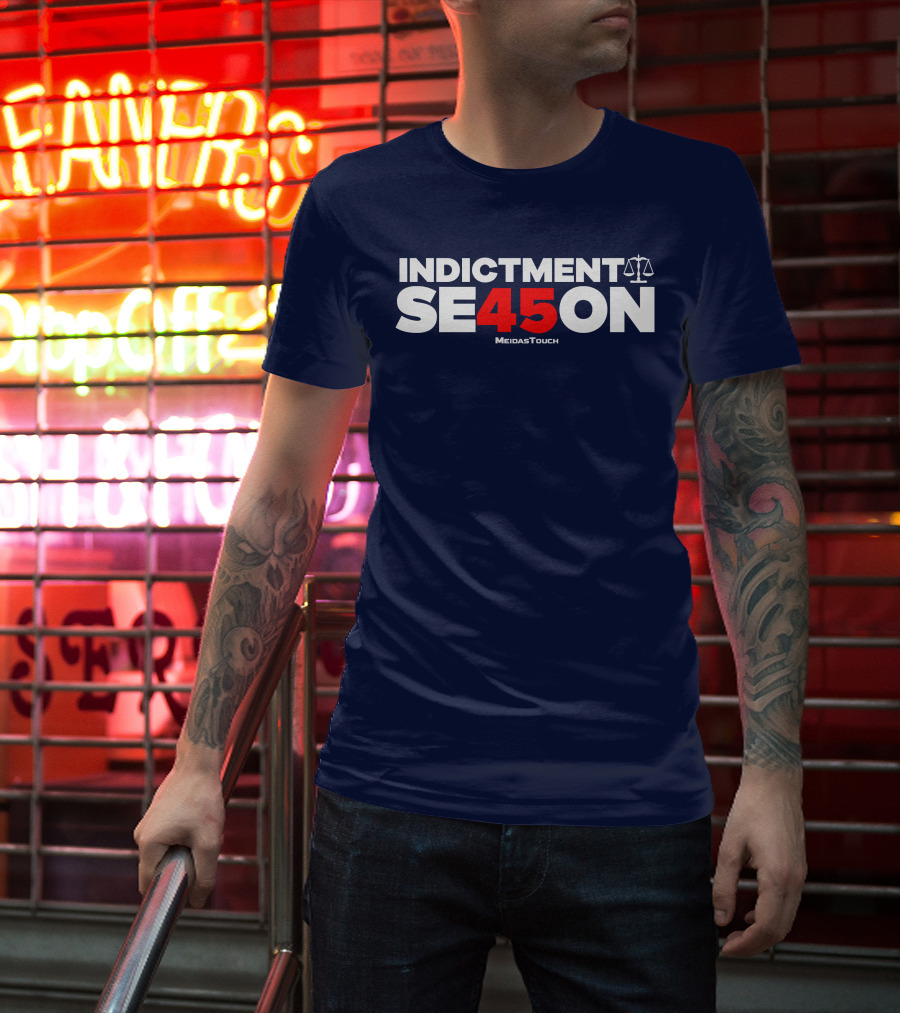Indictment Season 45 MeidasTouch Justice Scales T-Shirt