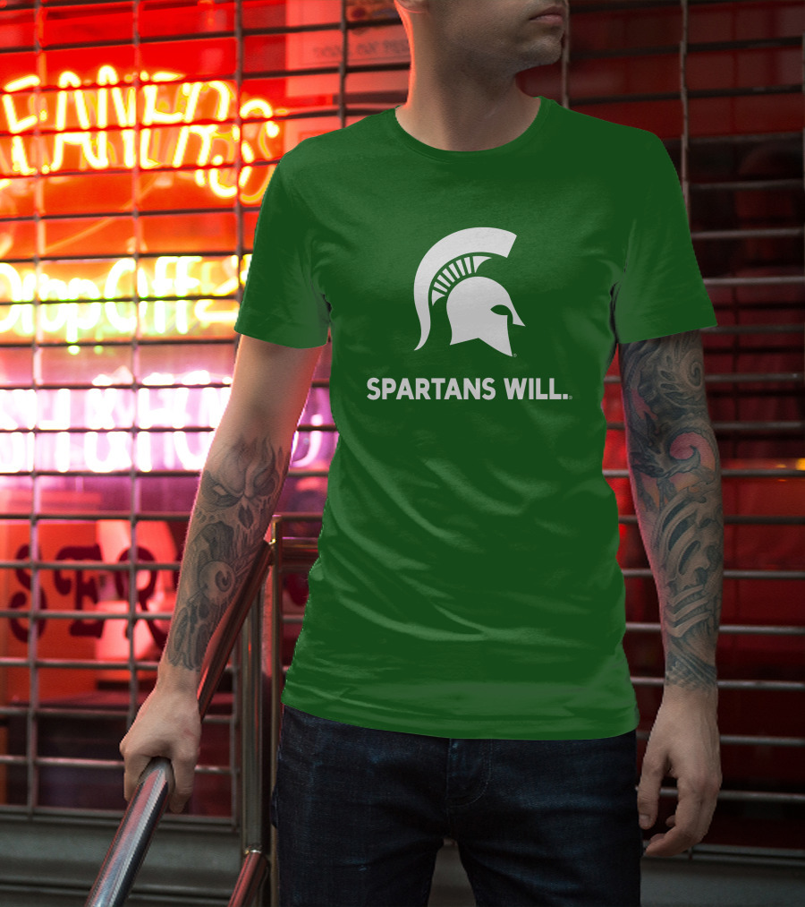 Spartans Will Michigan State Helmet T-Shirt