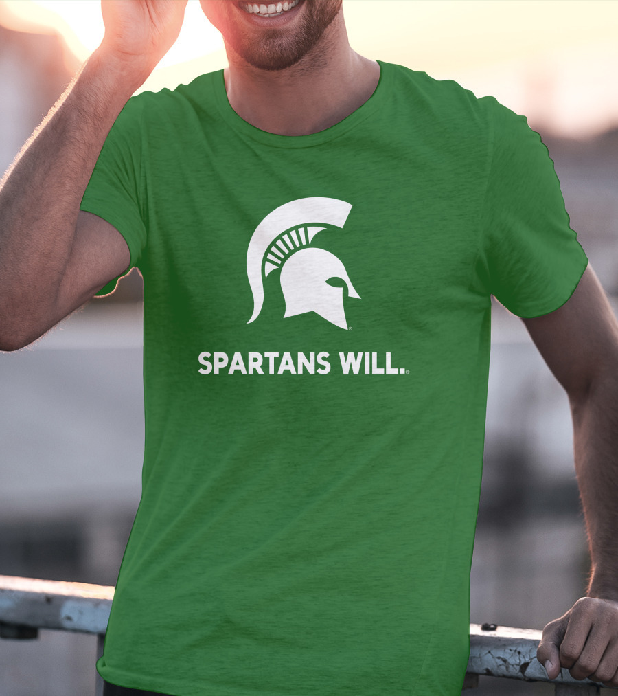 Spartans Will Michigan State Helmet T-Shirt