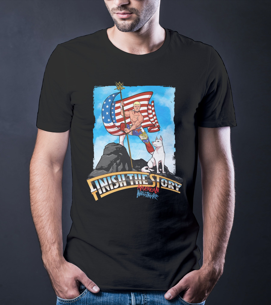 Finish The Story American Nightmare WWE Flag Gear T-Shirt
