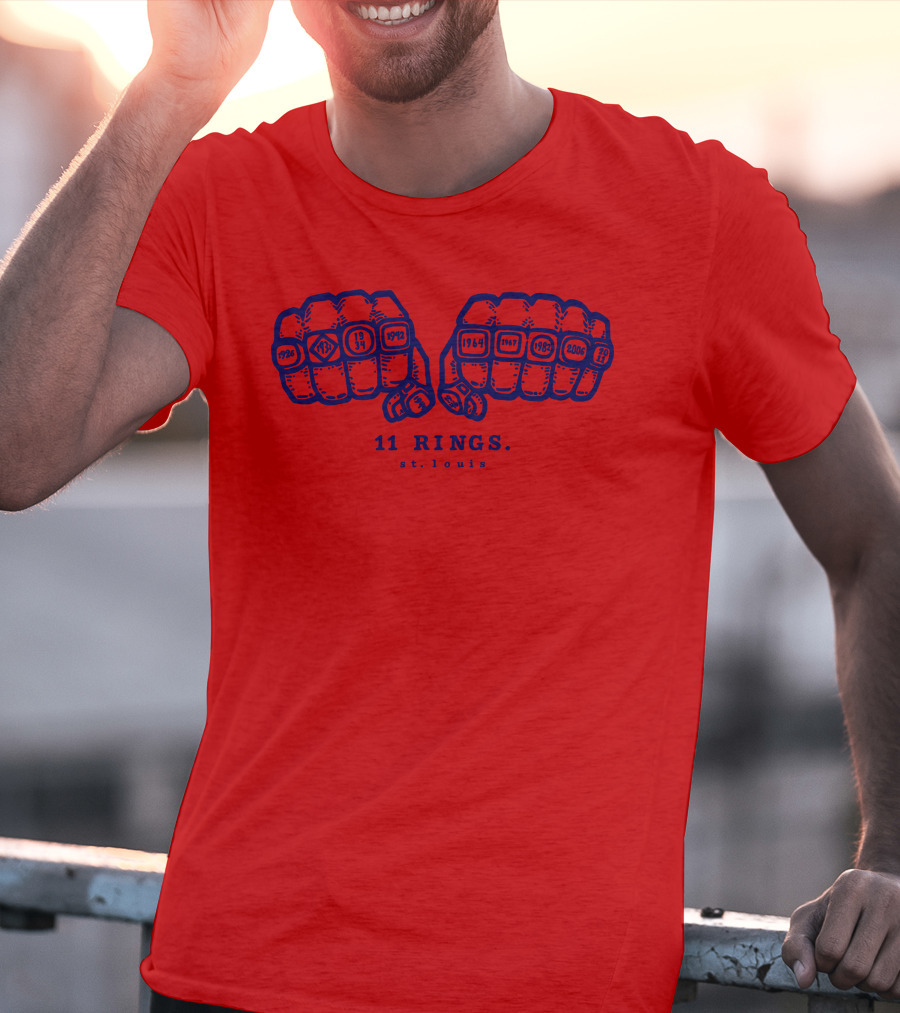 11 Rings St Louis 1926 1931 1934 1942 1944 1946 1964 1967 1982 2006 2011 T-Shirt