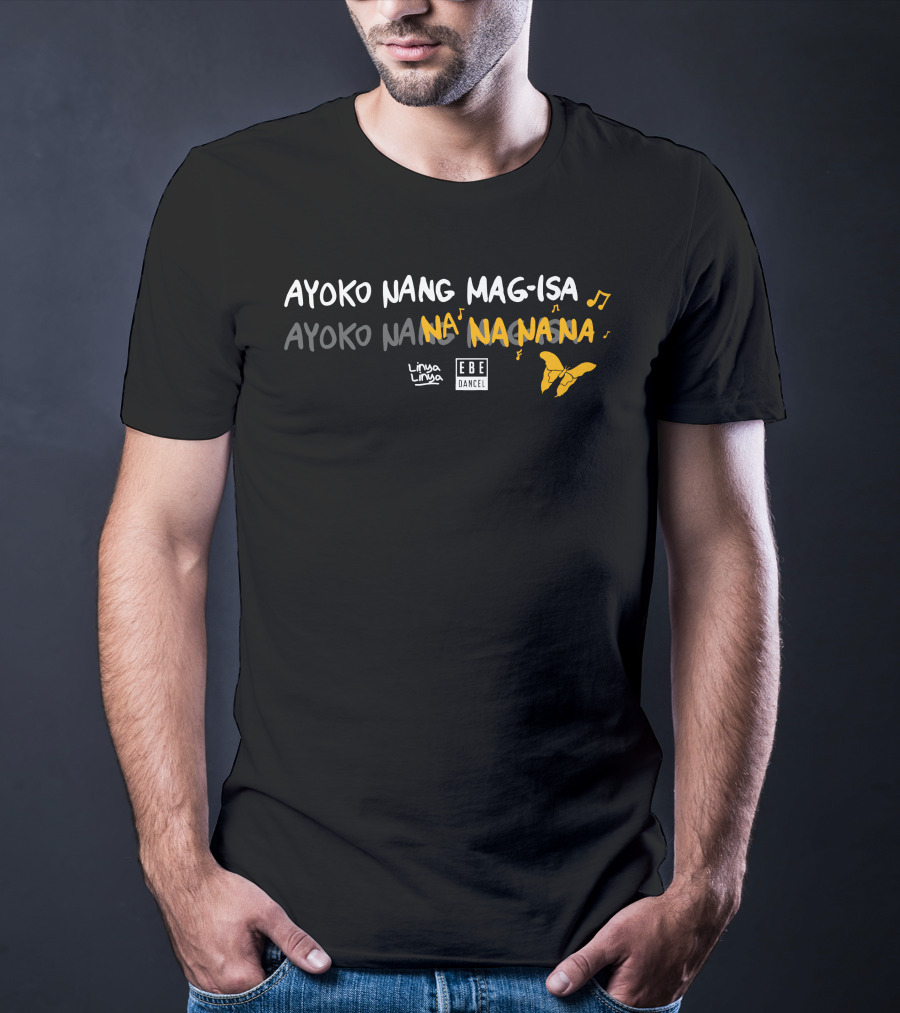 Ayoko Nang Mag-Isa Na Na Na Na Linya Linya Ebe Dancel Butterfly Notes T-Shirt