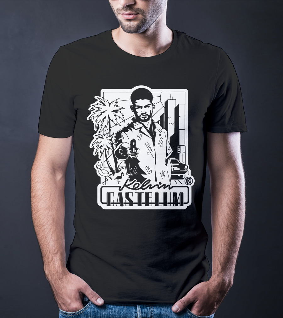 Kelvin Gastelum Palm Trees Cityscape T-Shirt