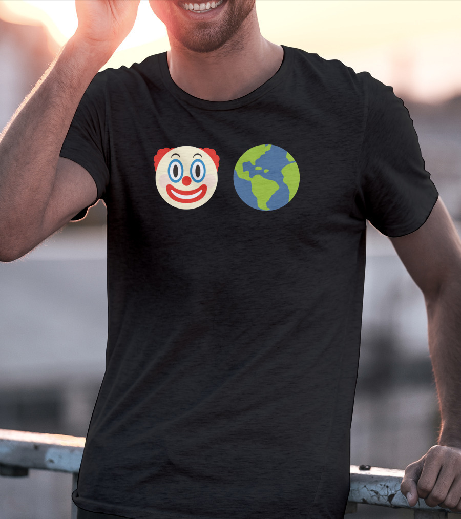 Clown World Honk Honk Emoji Face Earth T-Shirt
