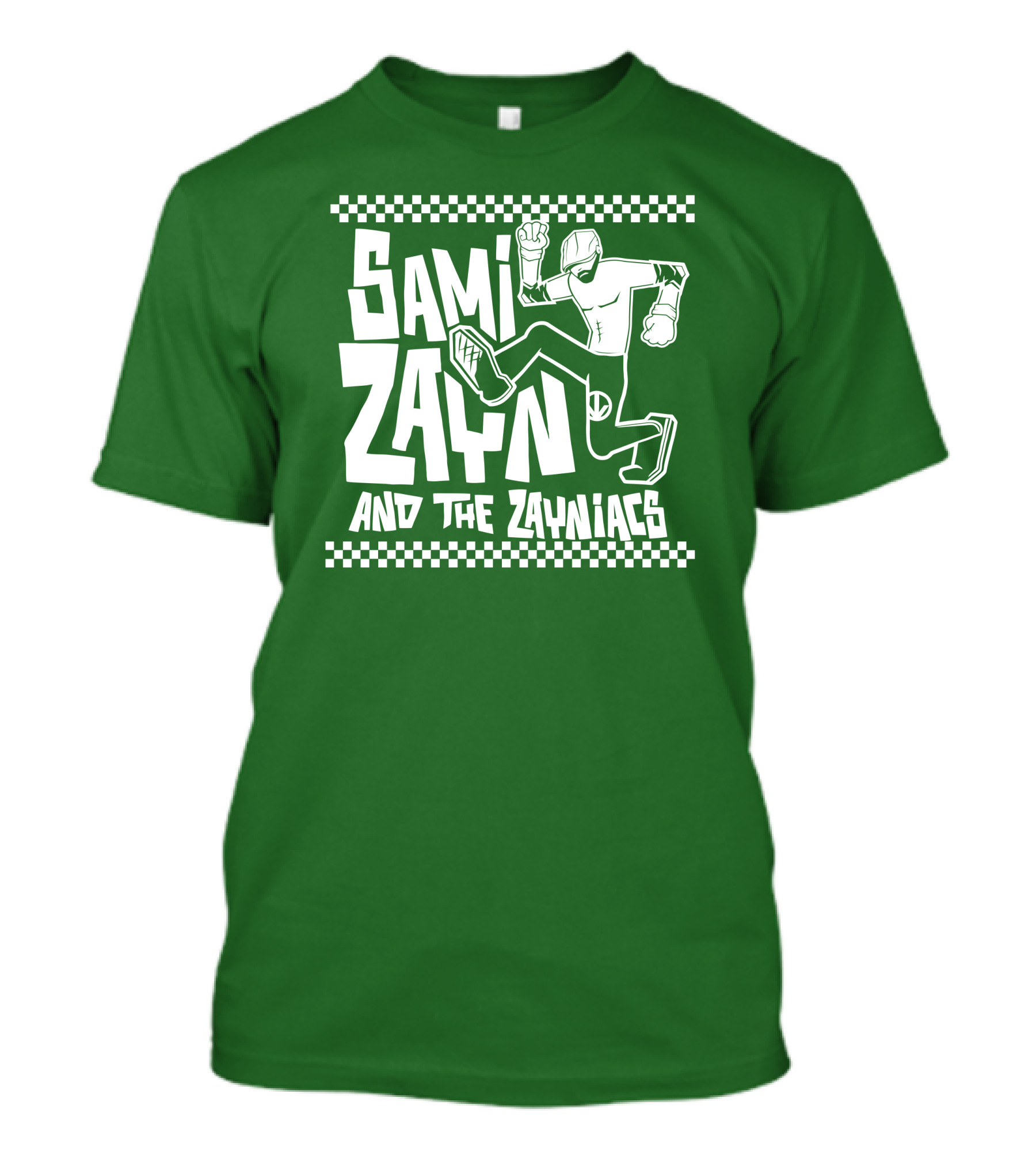 Sami Zayn And The Zayniacs Checkerboard Jumping Person T-Shirt