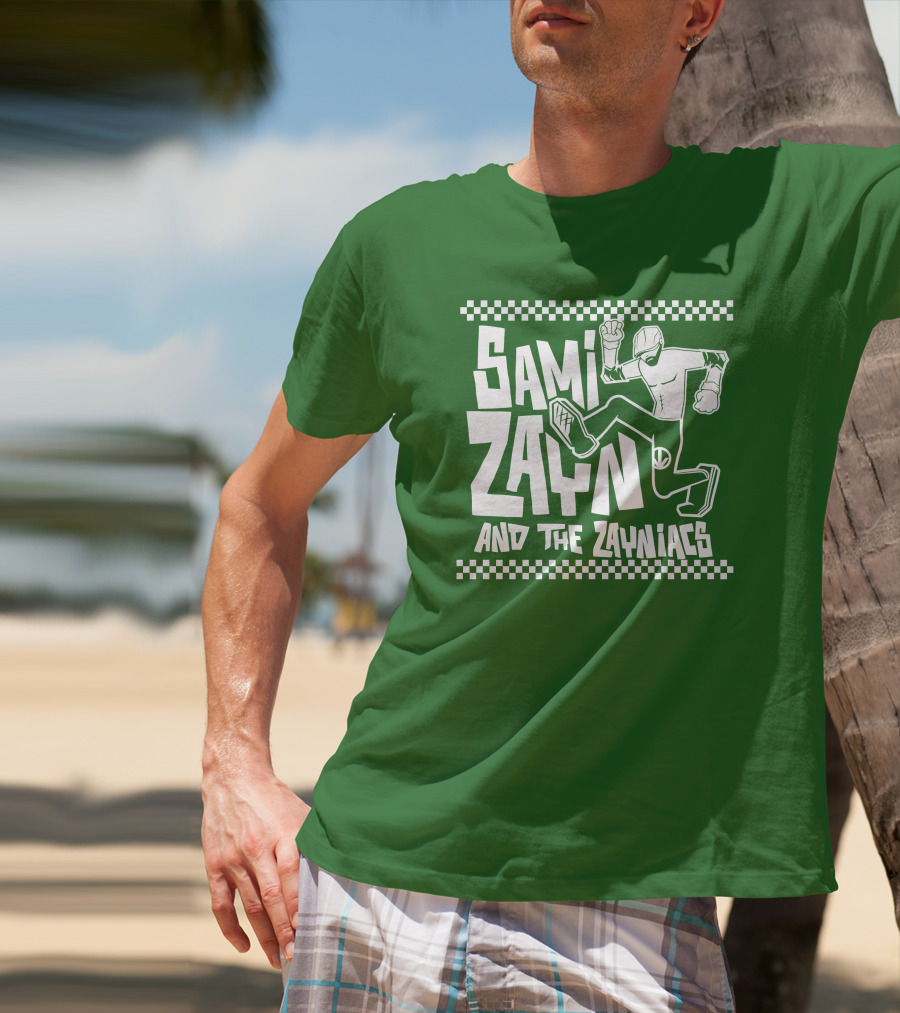 Sami Zayn And The Zayniacs Checkerboard Jumping Person T-Shirt