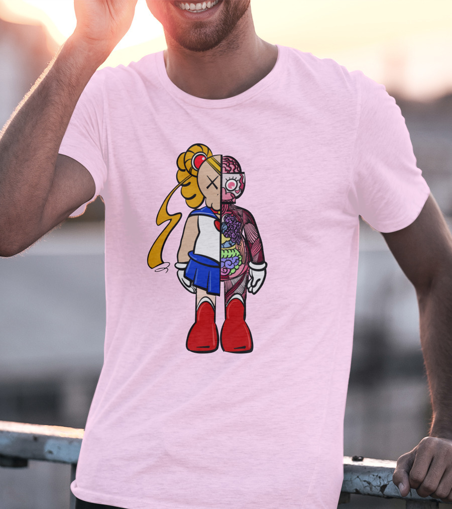 Sailor Kaws Moon Anatomical Hybrid T-Shirt