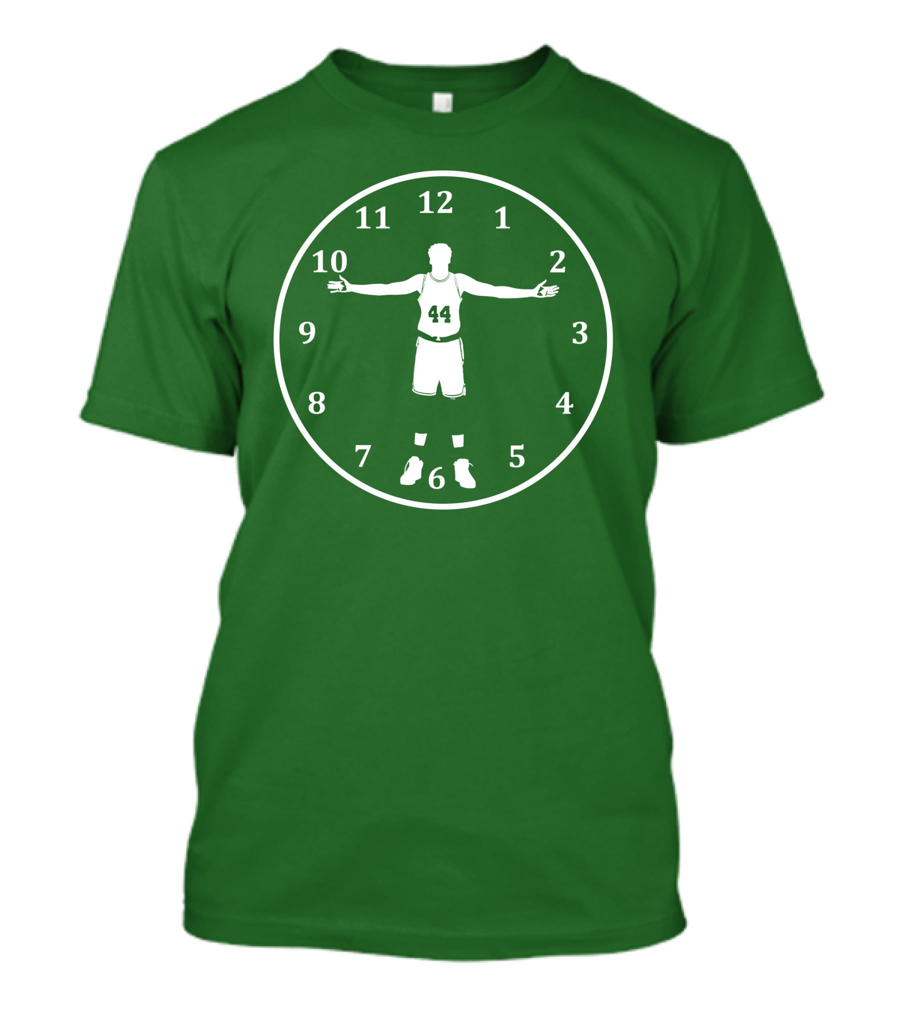 Basketball Time Lord Number 44 Clock T-Shirt