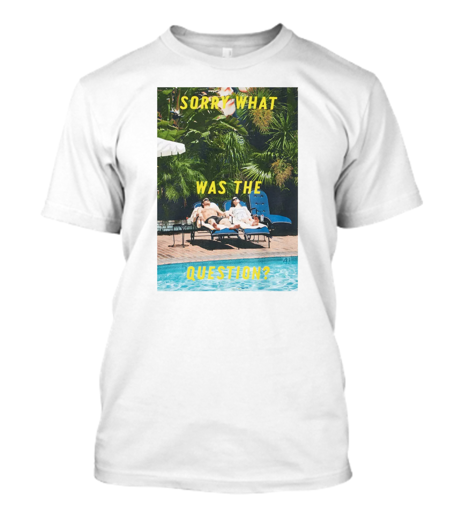 SORRY WHAT WAS THE QUESTION POOL LOUNGE SCENE T-Shirt