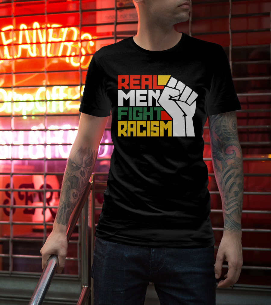 Real Men Fight Racism Silas Young Fist T-Shirt