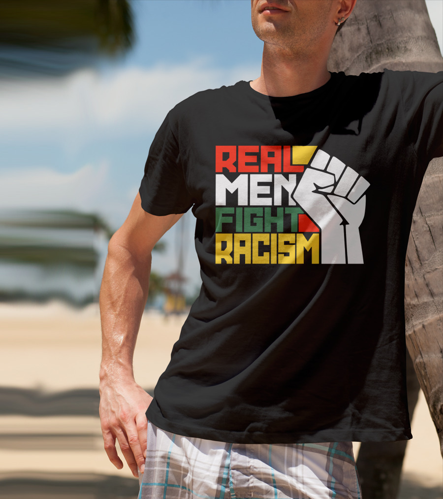 Real Men Fight Racism Silas Young Fist T-Shirt