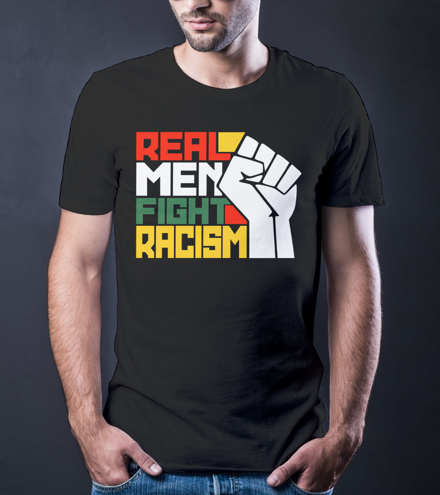 Real Men Fight Racism Silas Young Fist T-Shirt