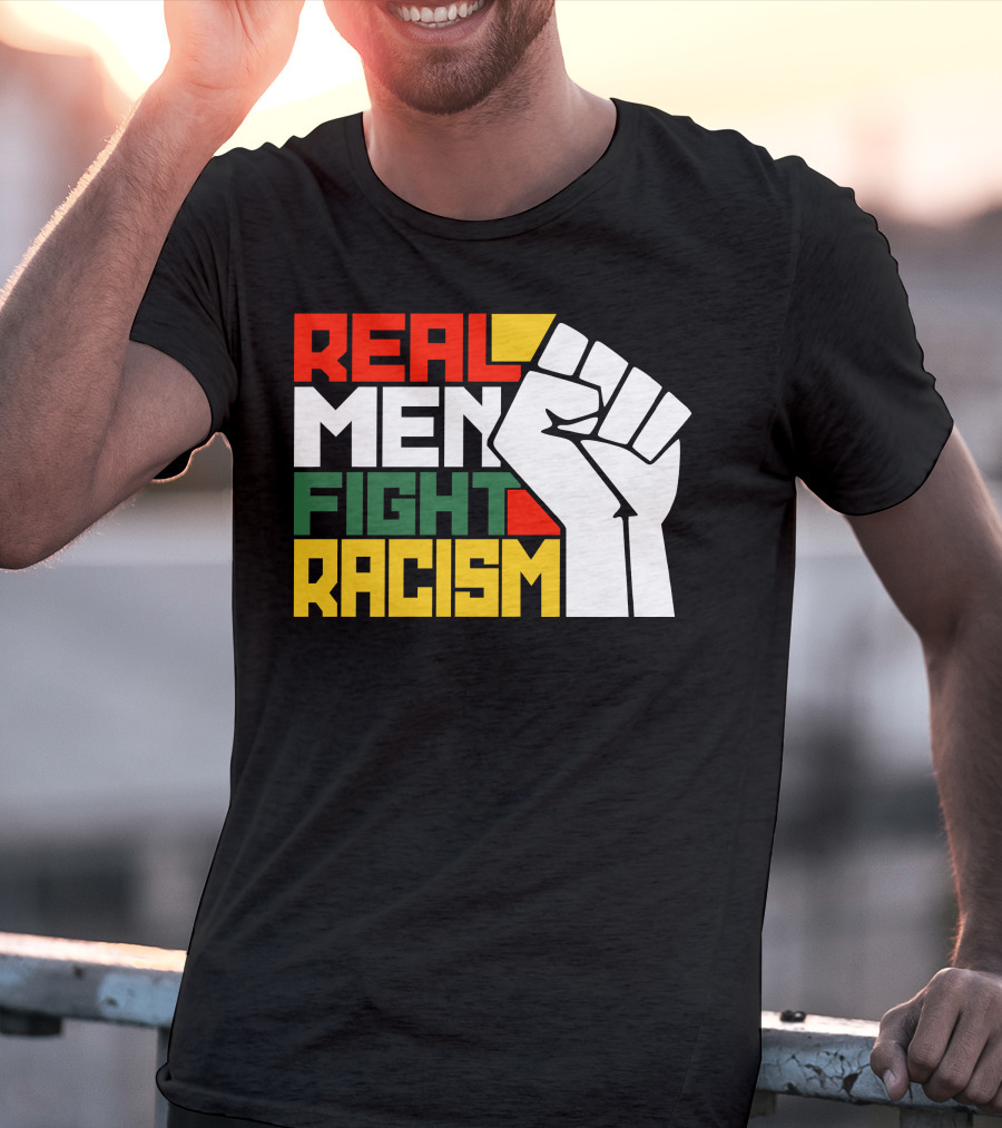 Real Men Fight Racism Silas Young Fist T-Shirt