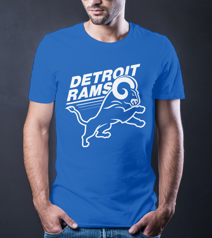 Detroit Rams Pro Sports Zone Charging Blue Ram T-Shirt