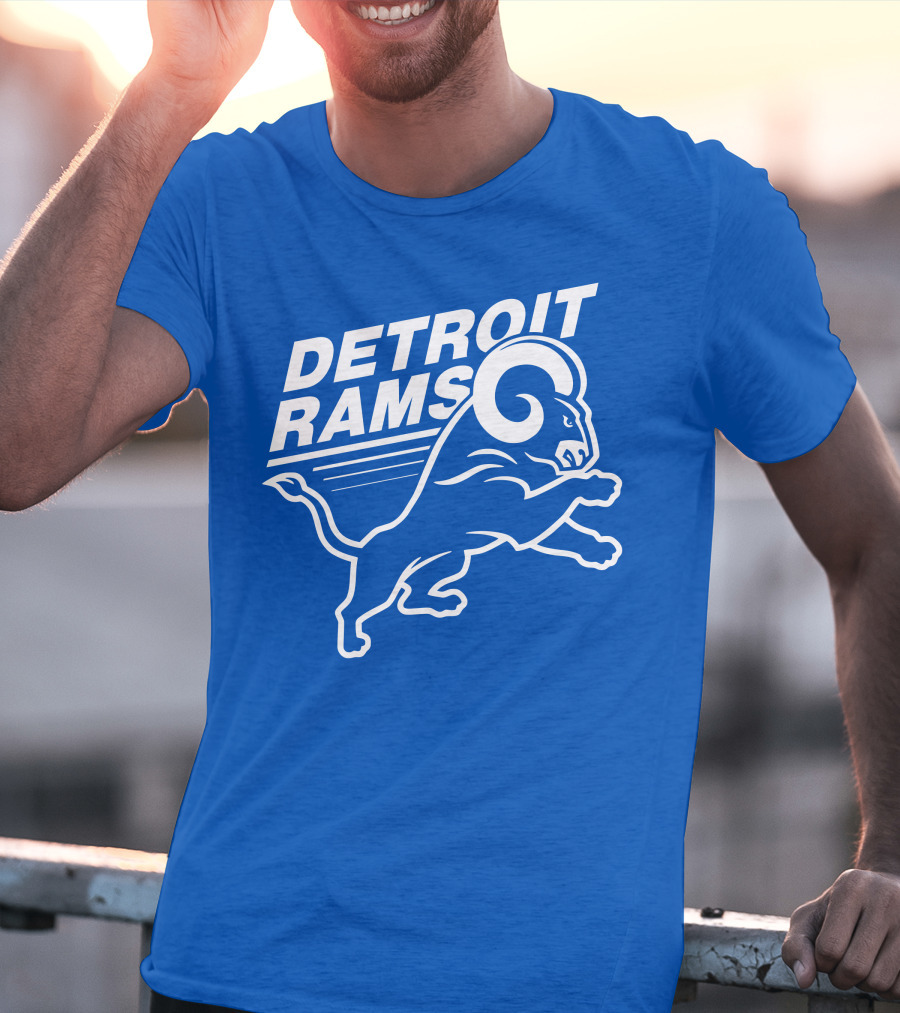 Detroit Rams Pro Sports Zone Charging Blue Ram T-Shirt