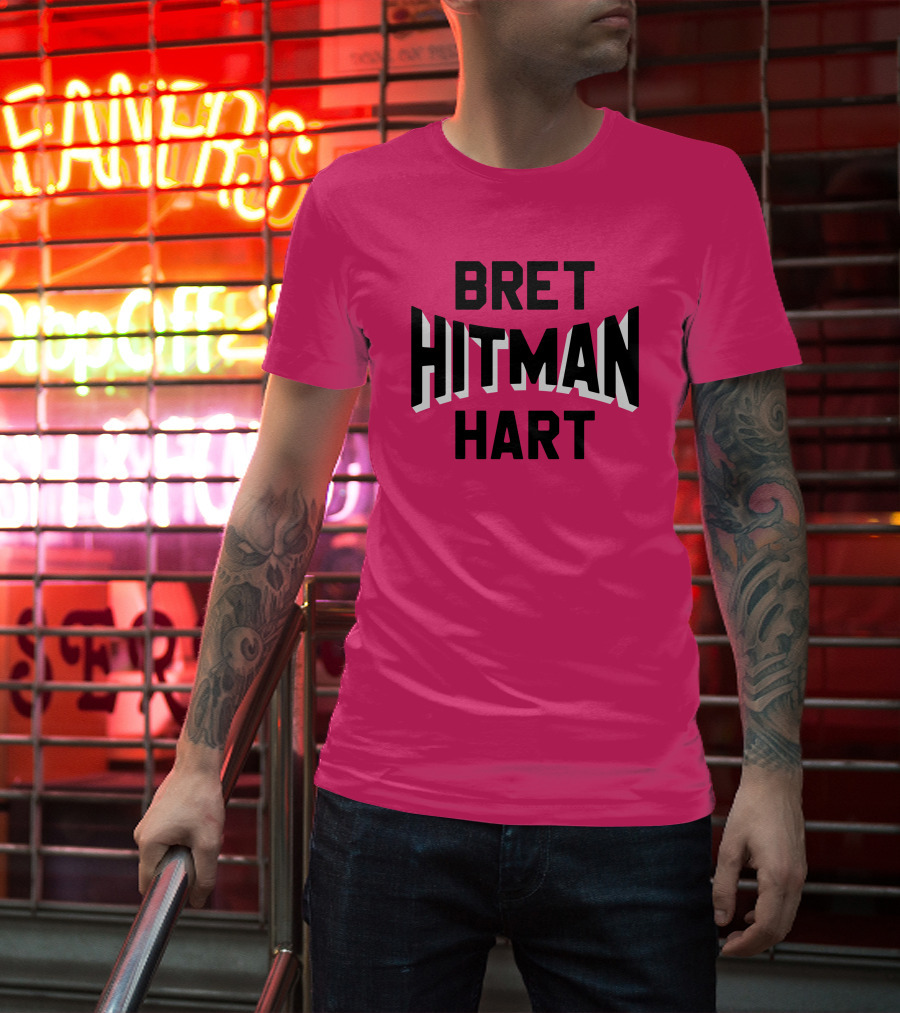 Bret Hitman Hart Retro Graphic 80s Wrestling T-Shirt