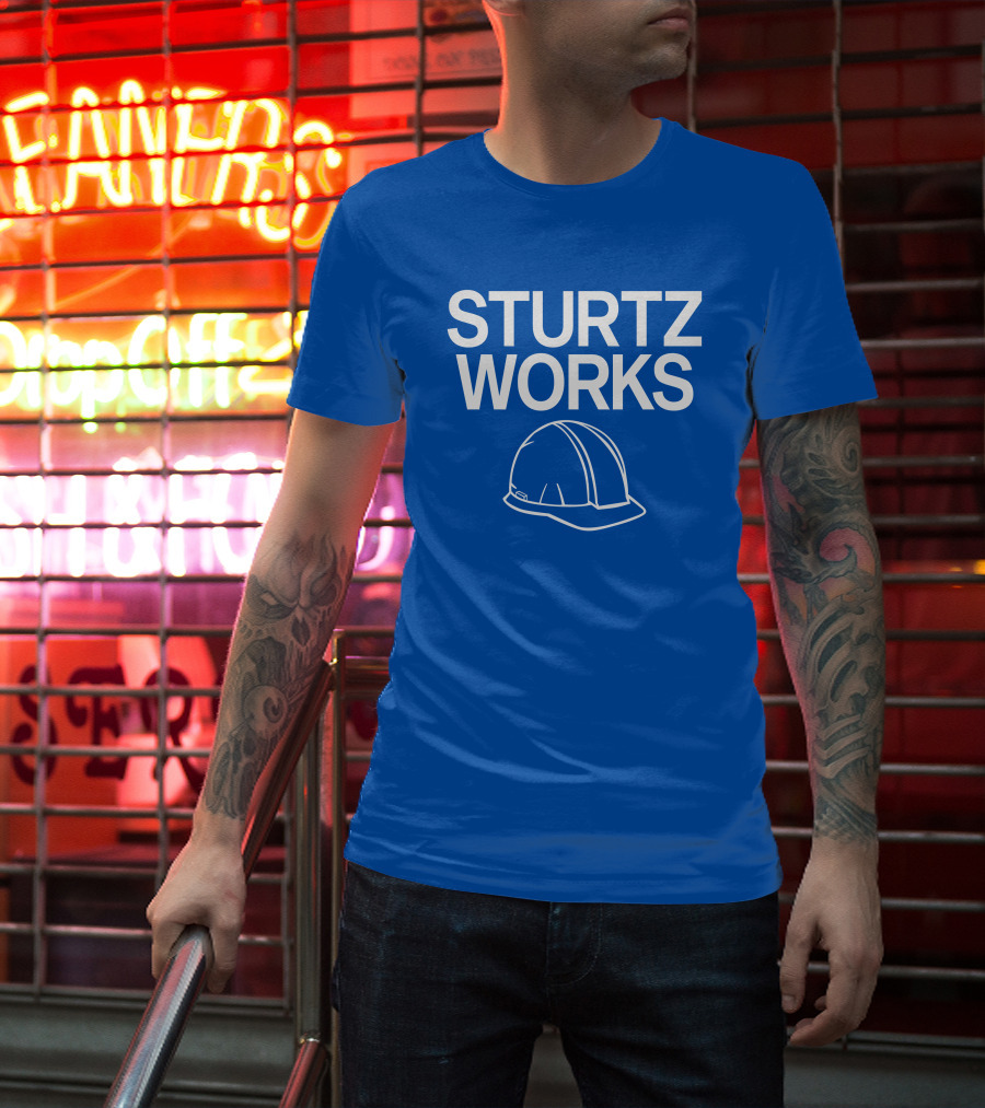 STURTZ WORKS Construction Hard Hat Raygunsite Store T-Shirt