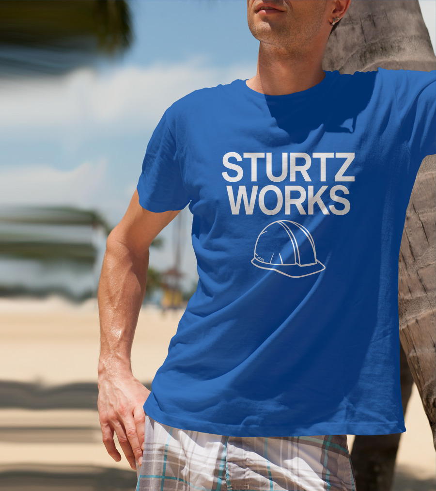 STURTZ WORKS Construction Hard Hat Raygunsite Store T-Shirt