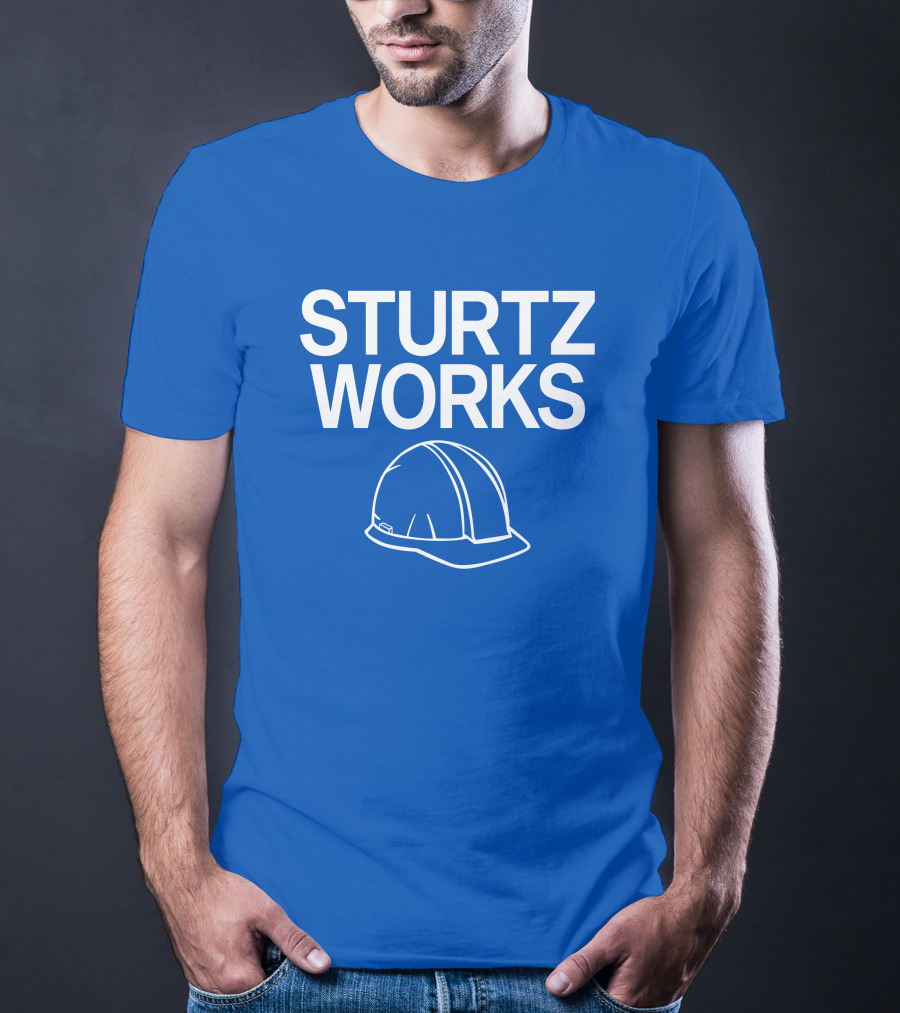 STURTZ WORKS Construction Hard Hat Raygunsite Store T-Shirt