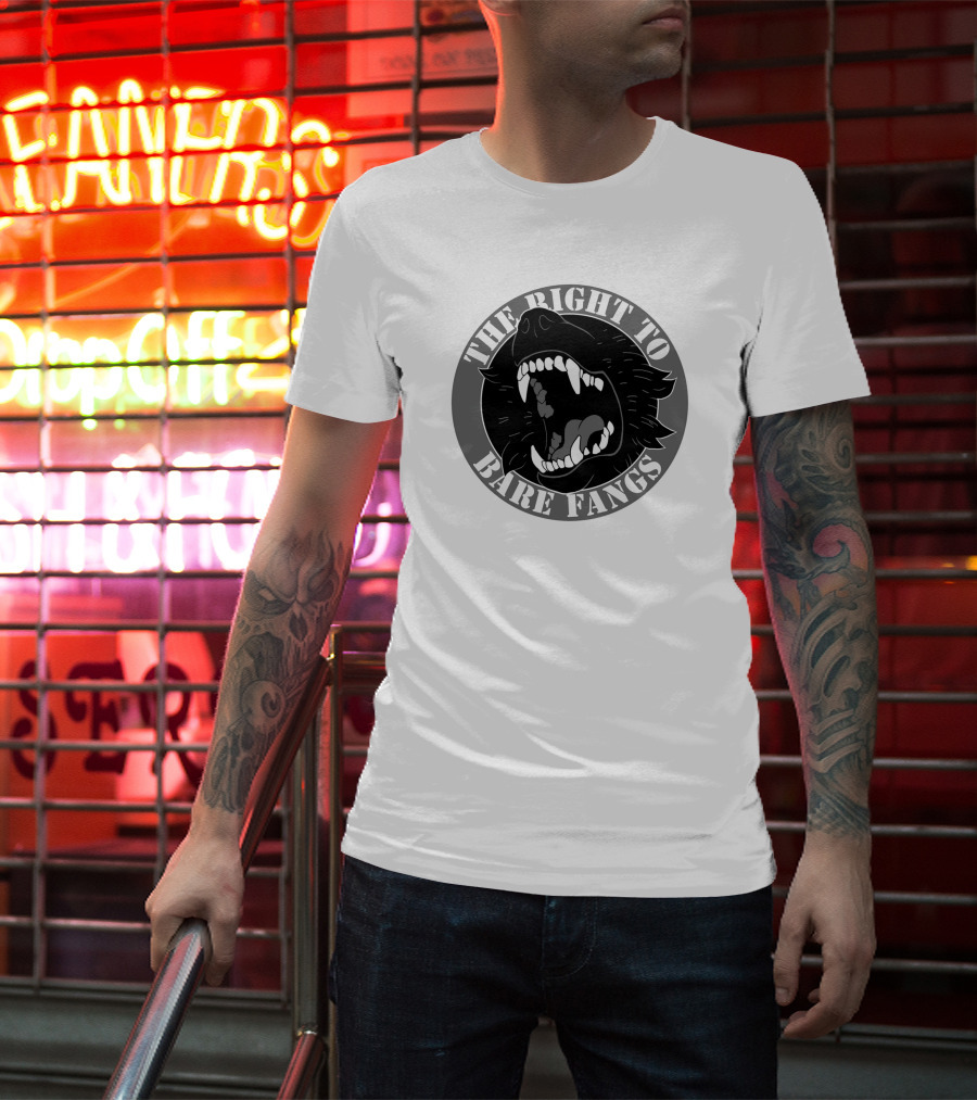 The Right To Bare Fangs Wingedwolf94 Circular Wolf T-Shirt