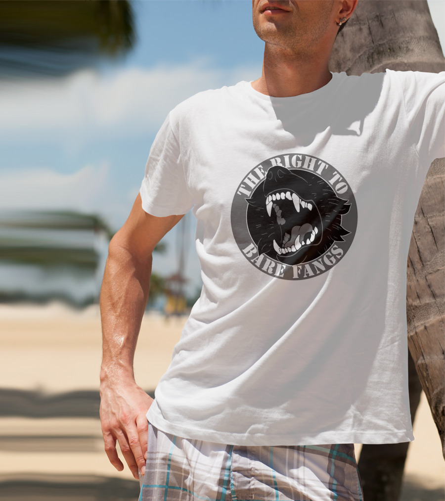 The Right To Bare Fangs Wingedwolf94 Circular Wolf T-Shirt