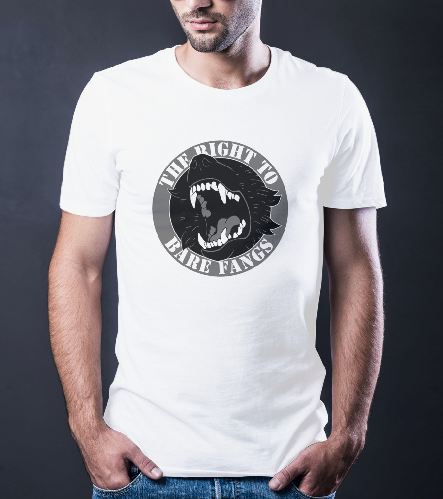The Right To Bare Fangs Wingedwolf94 Circular Wolf T-Shirt