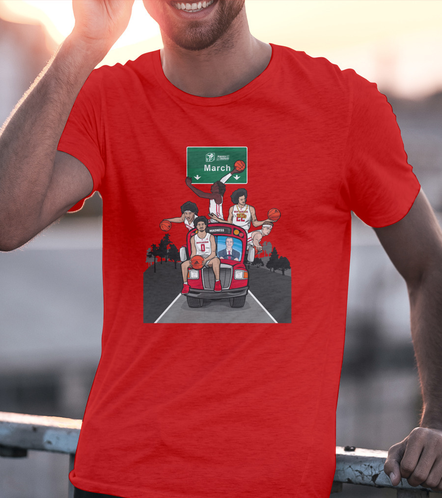 Coach Pikiell The Scarlet Knights Basketball Road To March Madness T-Shirt