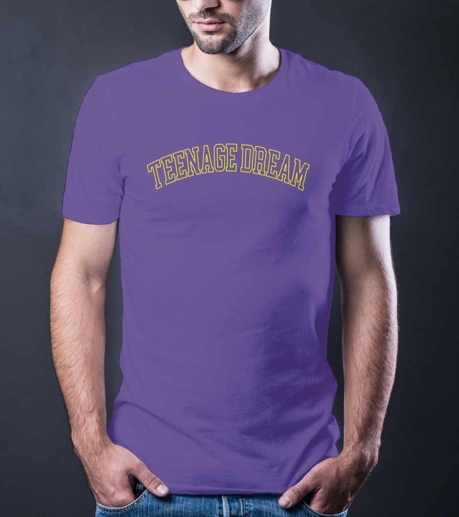 Olivia Rodrigo Teenage Dream Merch Purple Text T-Shirt