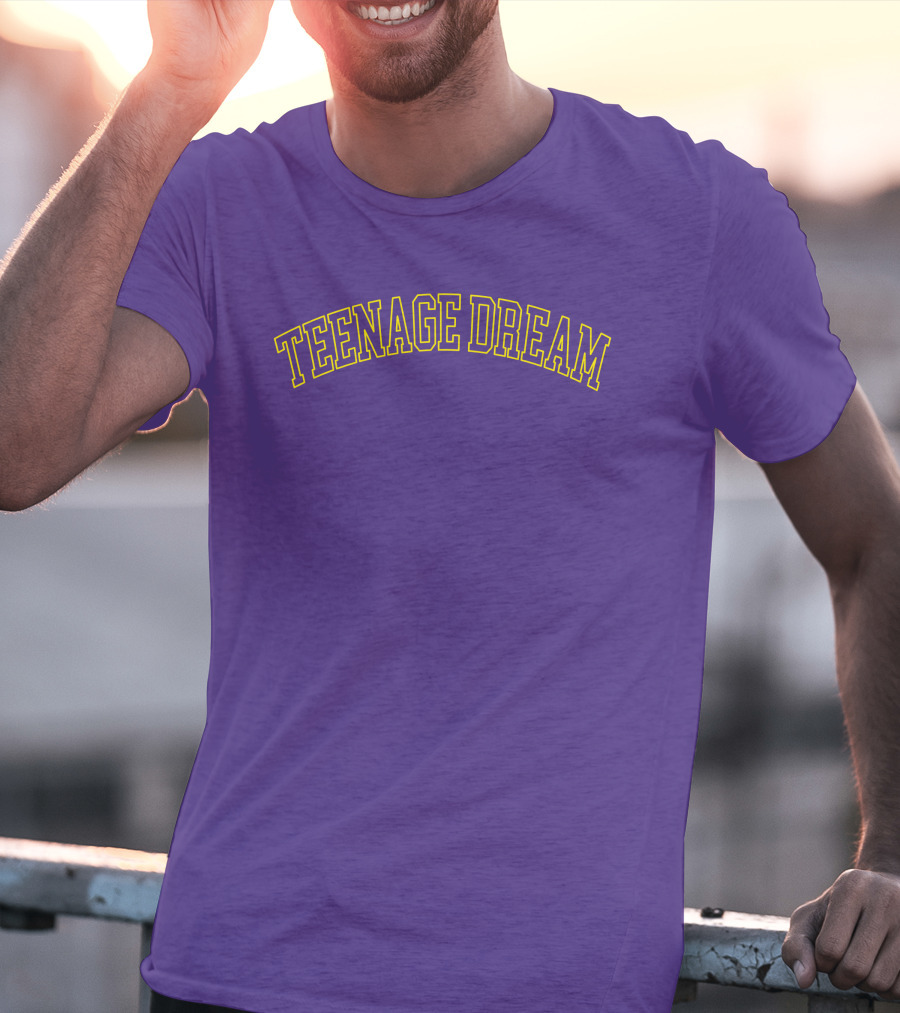 Olivia Rodrigo Teenage Dream Merch Purple Text T-Shirt