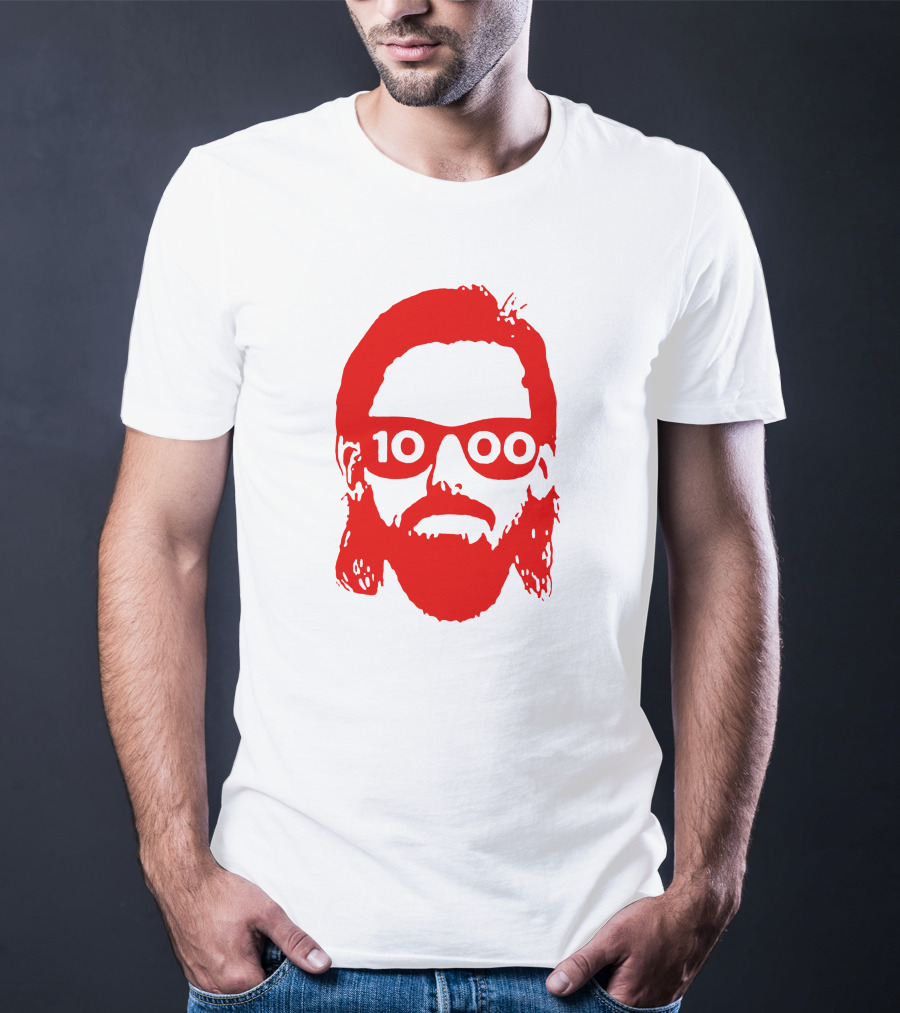 Detroit Red Wings Marc Staal 1000th Game Beard T-Shirt