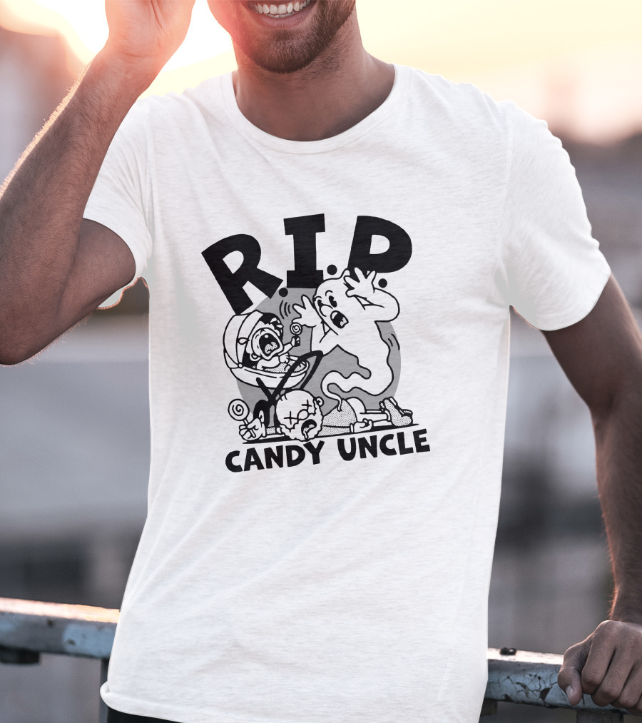 R.I.P. Candy Uncle Distractible Store Ghostly Encounter T-Shirt