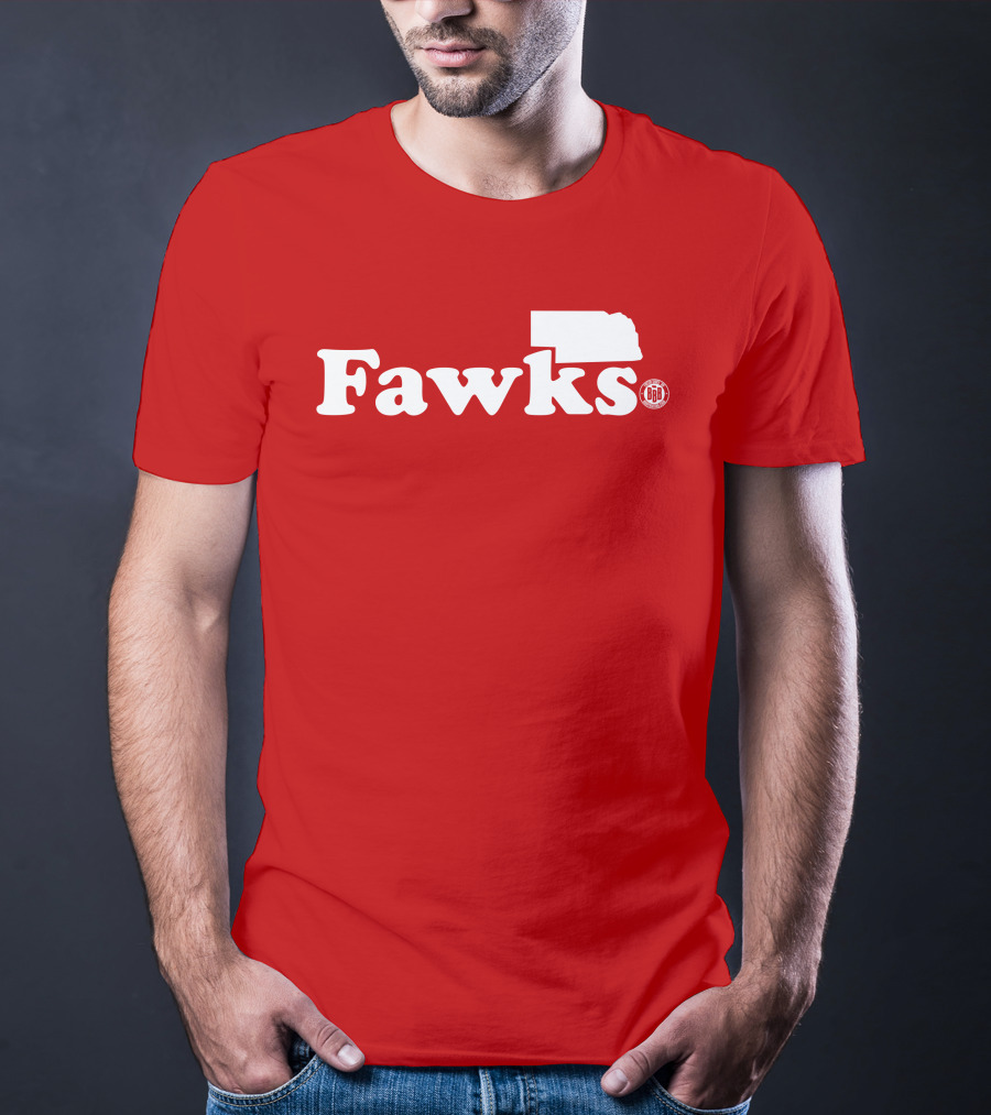 Bbbprinting Fawks Nebraska Outline T-Shirt