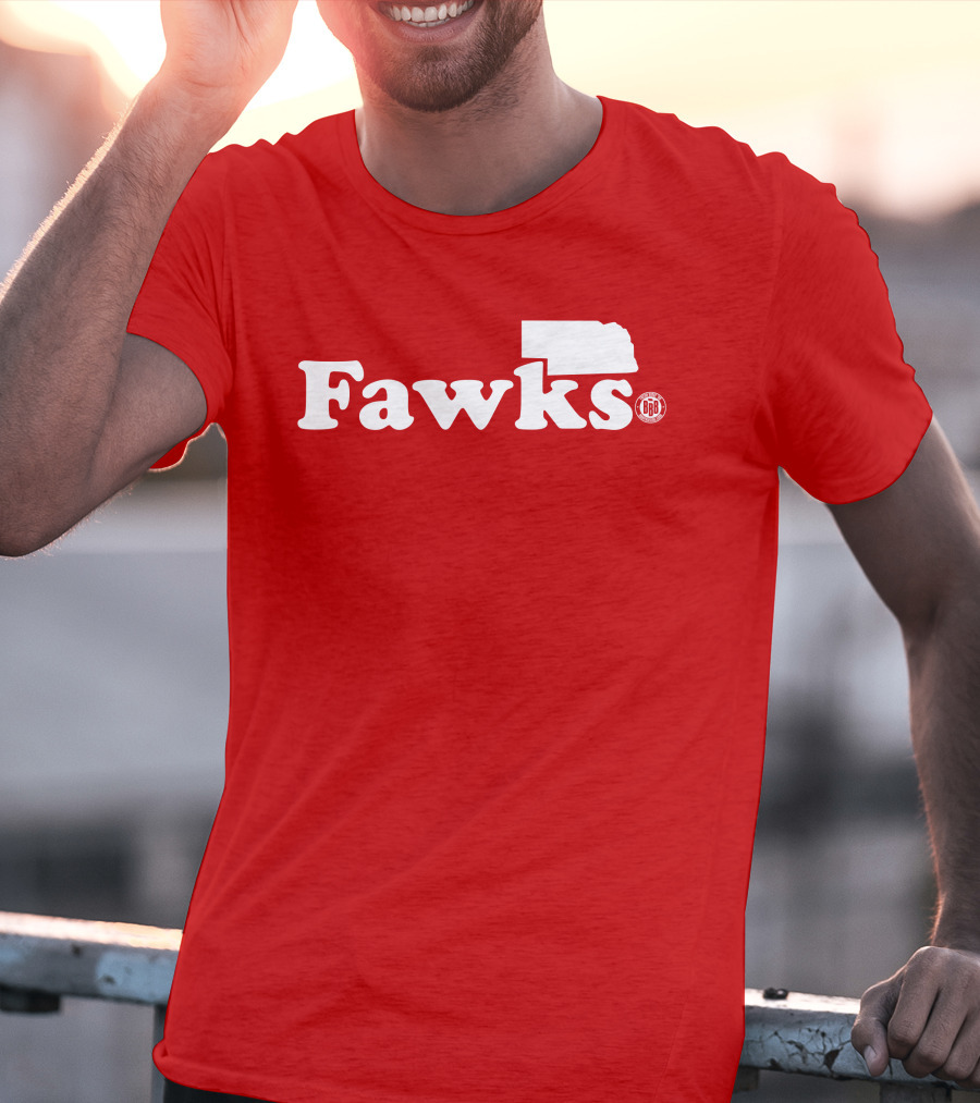 Bbbprinting Fawks Nebraska Outline T-Shirt