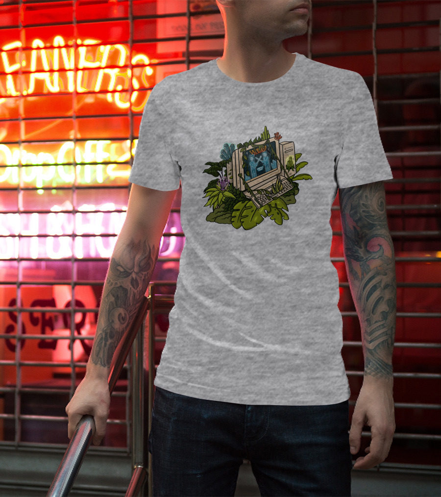 Eazybaked Beats Merch Intertwined Simulated Jungle Computer T-Shirt