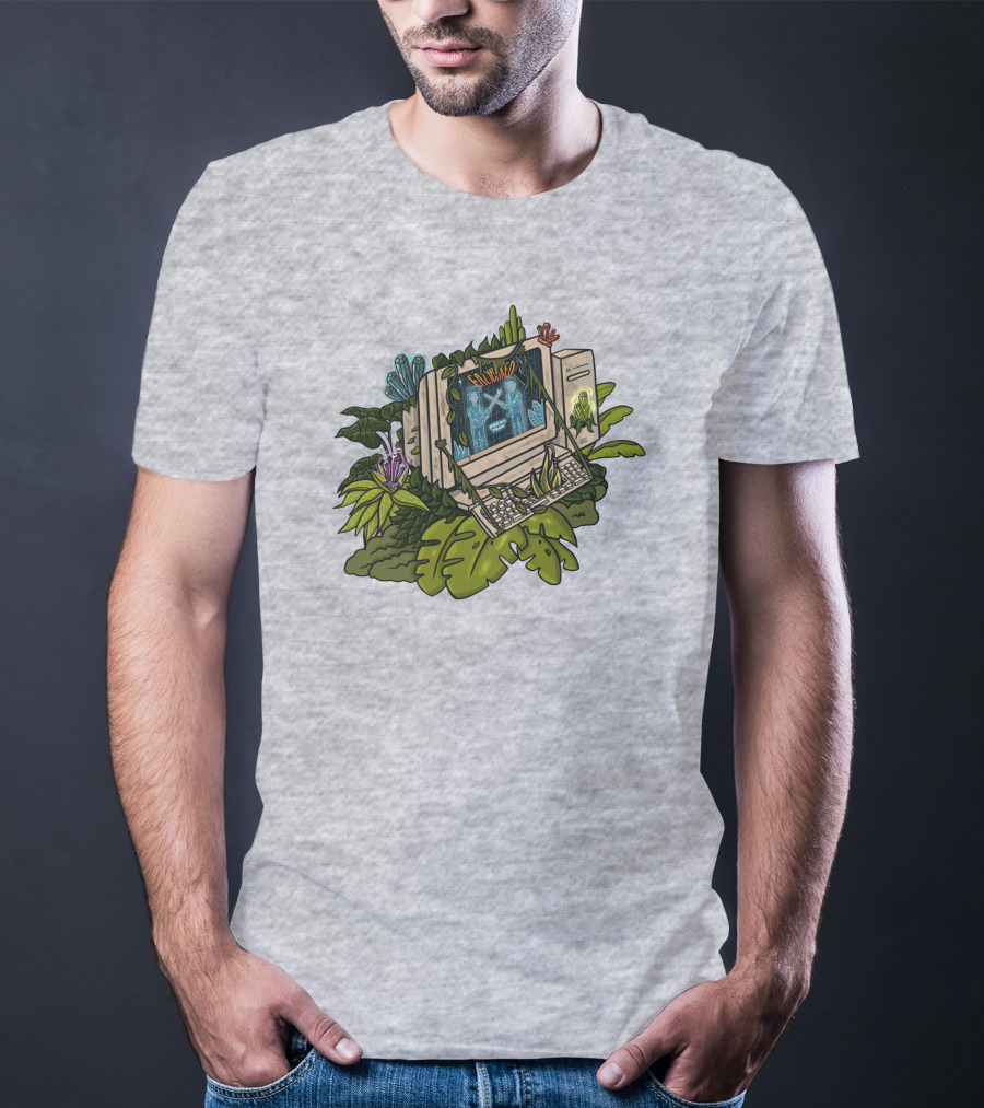 Eazybaked Beats Merch Intertwined Simulated Jungle Computer T-Shirt
