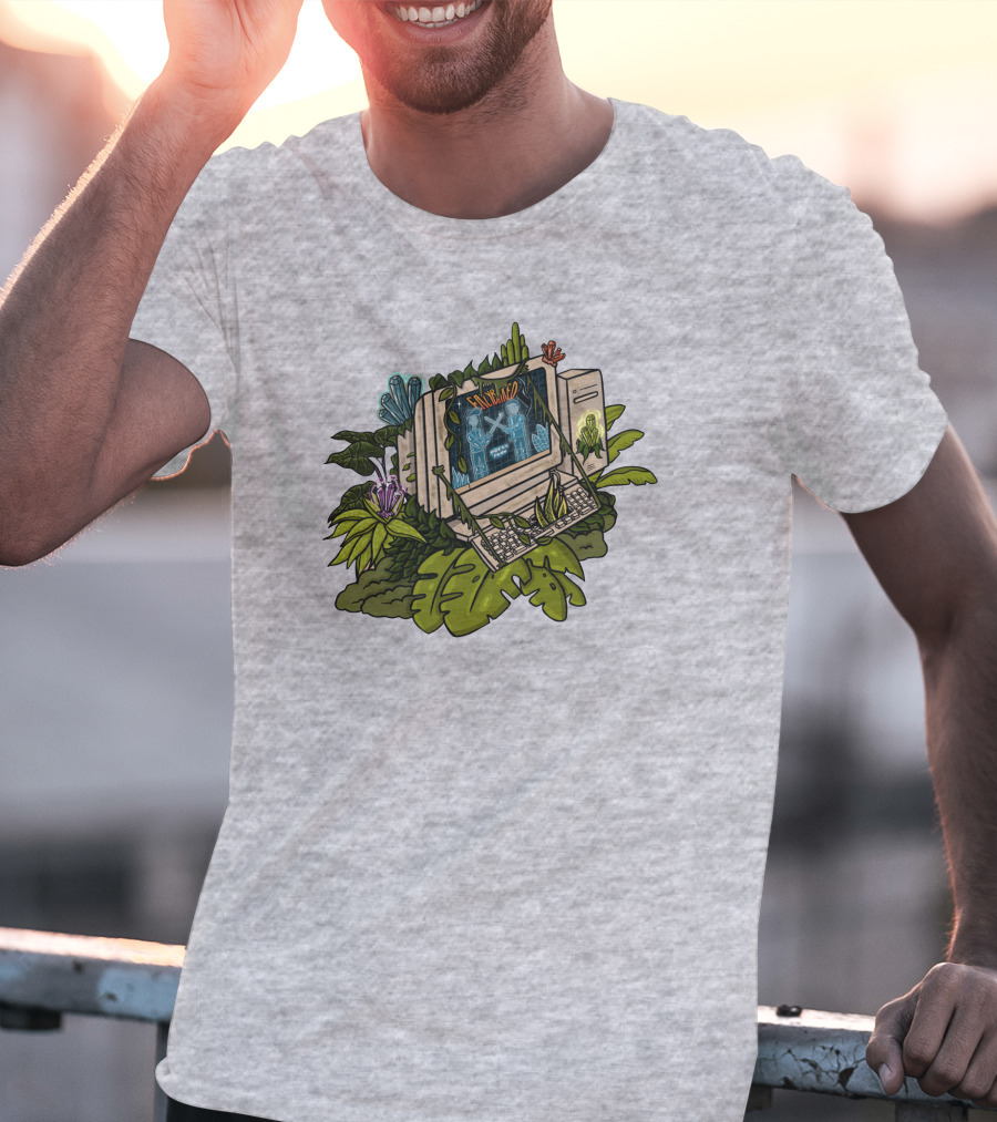 Eazybaked Beats Merch Intertwined Simulated Jungle Computer T-Shirt