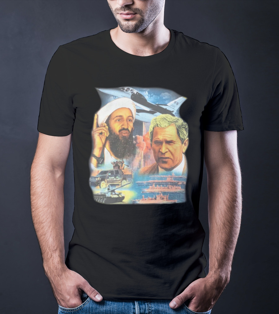 Illusive Music Merch Pure Evil Gas Station Featuring Political Figures And Military T-Shirt