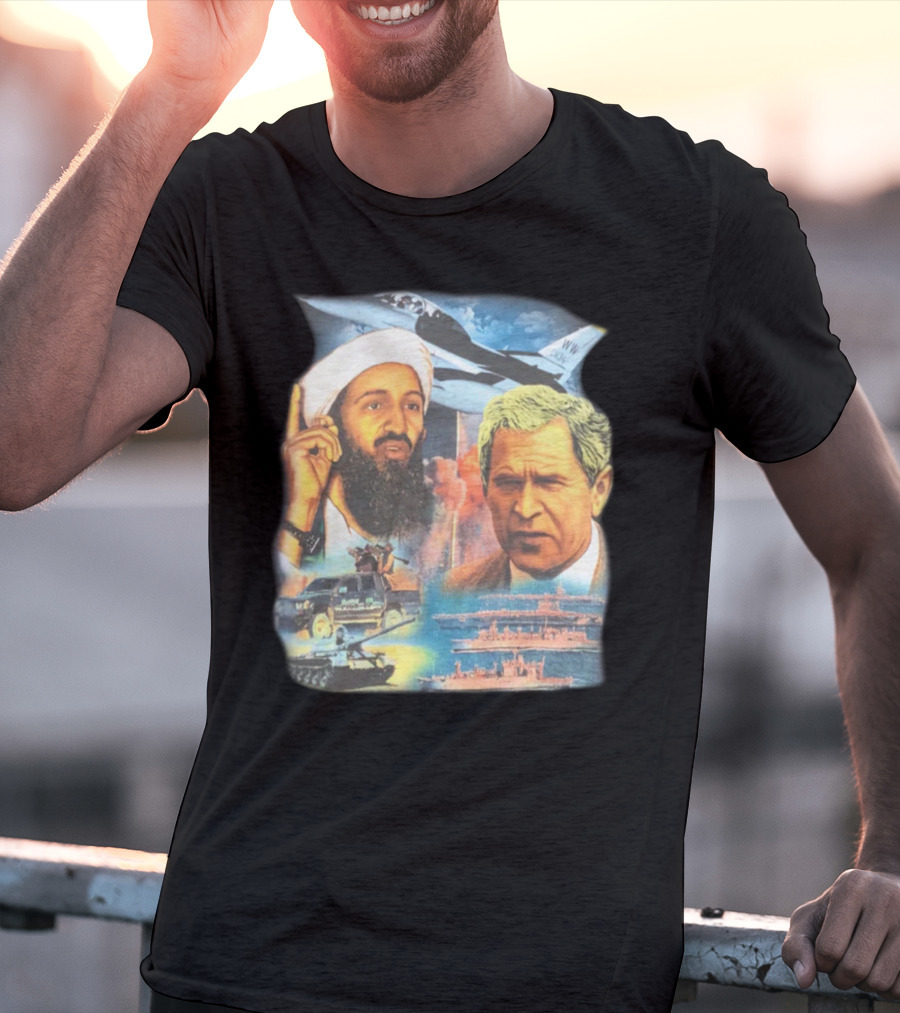 Illusive Music Merch Pure Evil Gas Station Featuring Political Figures And Military T-Shirt