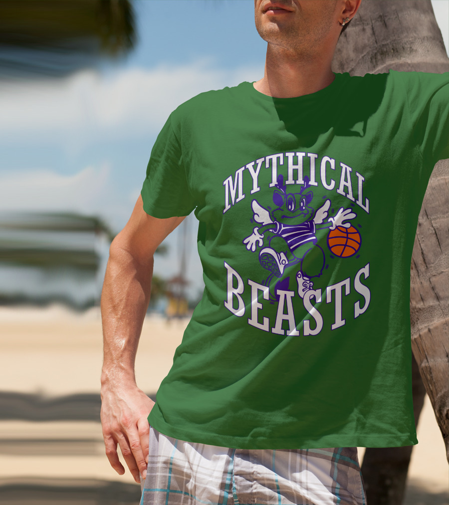 Mythical Beasts 90's B Ball Wings And Hoops T-Shirt