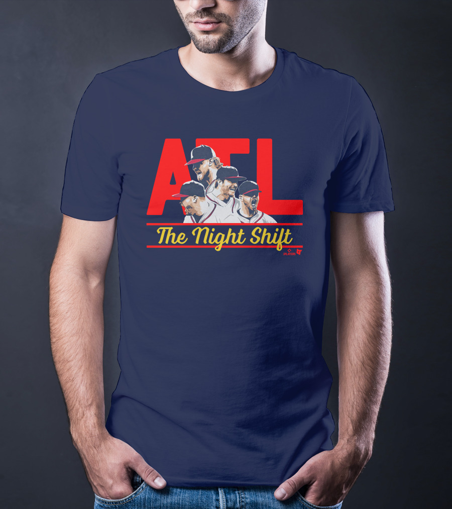 Breakingt Merch Atlanta The Night Shift Mlbpa Licensed ATL Players T-Shirt