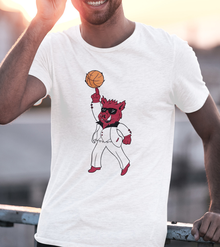 Merch Dancing Hog Basketball Arkansas T-Shirt