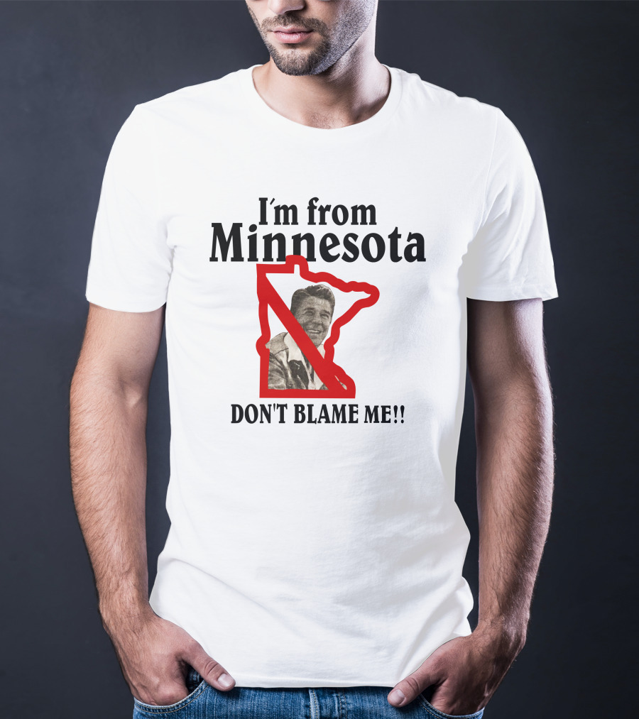 5Starvintage I'm From Minnesota Don't Blame Me Map Outline T-Shirt