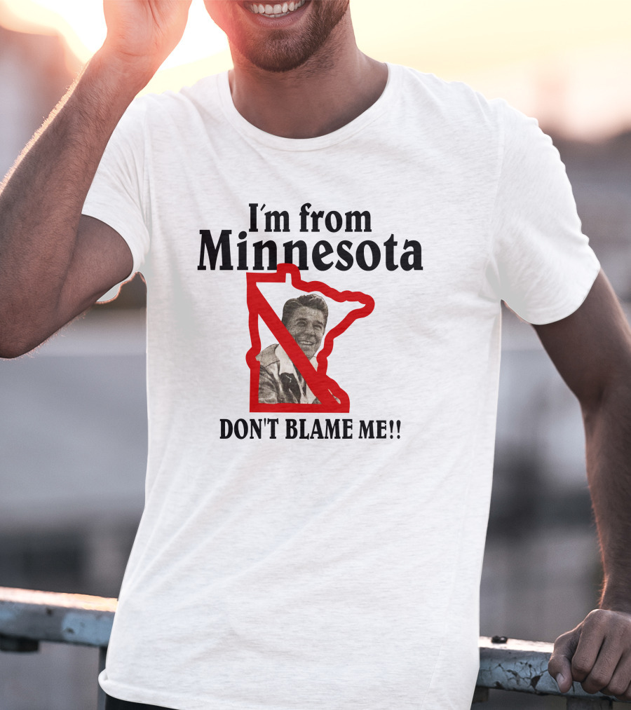 5Starvintage I'm From Minnesota Don't Blame Me Map Outline T-Shirt