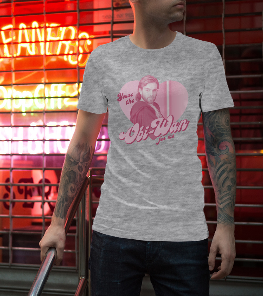 Star Wars Valentine's Day You're The Obi-Wan For Me Pink Heart T-Shirt