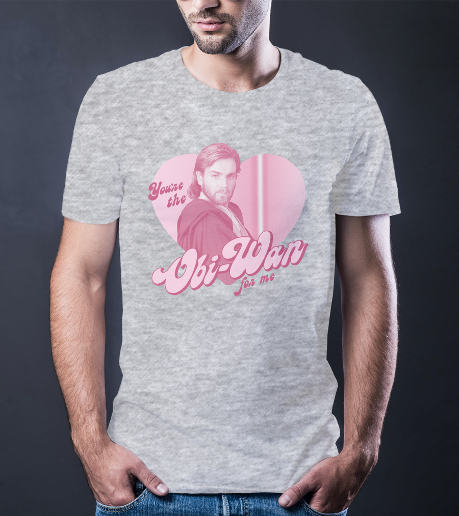 Star Wars Valentine's Day You're The Obi-Wan For Me Pink Heart T-Shirt