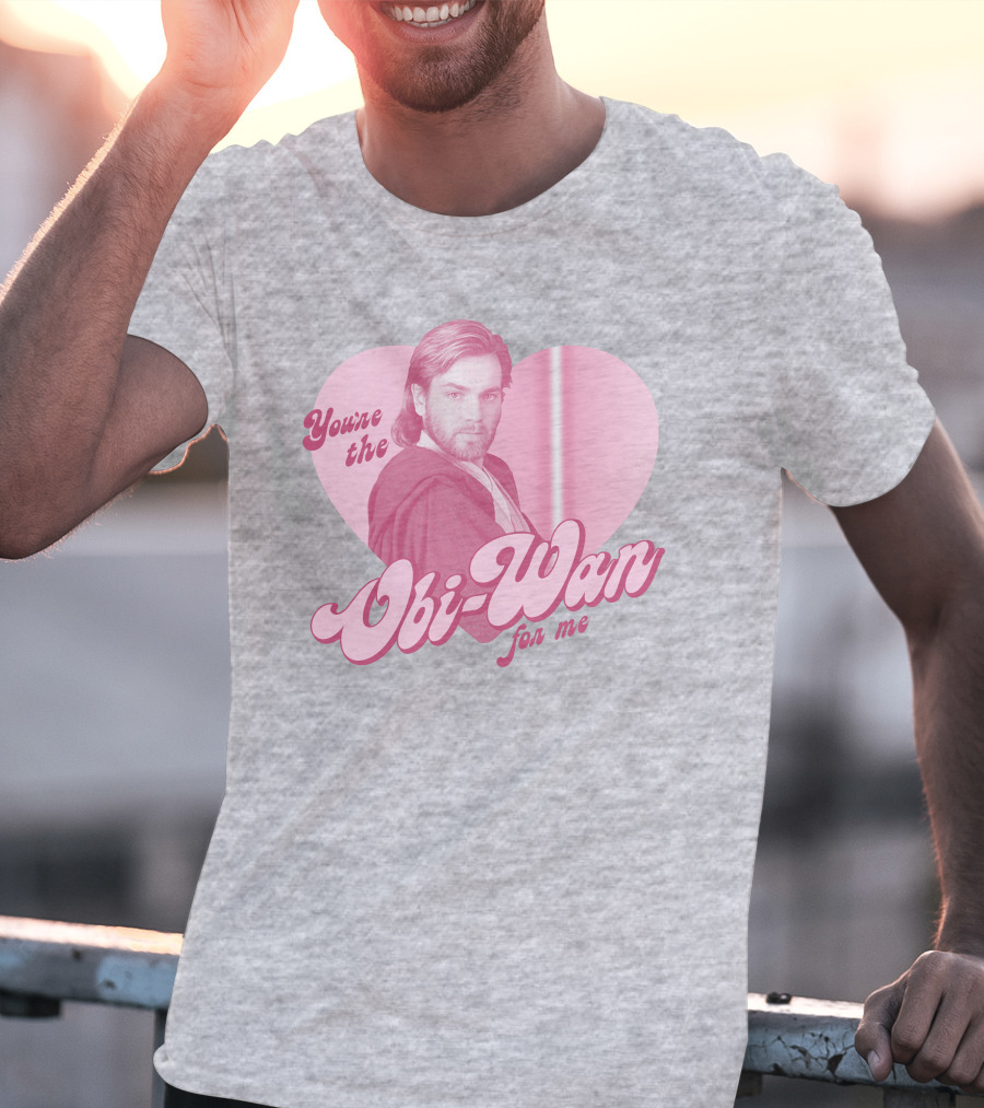 Star Wars Valentine's Day You're The Obi-Wan For Me Pink Heart T-Shirt