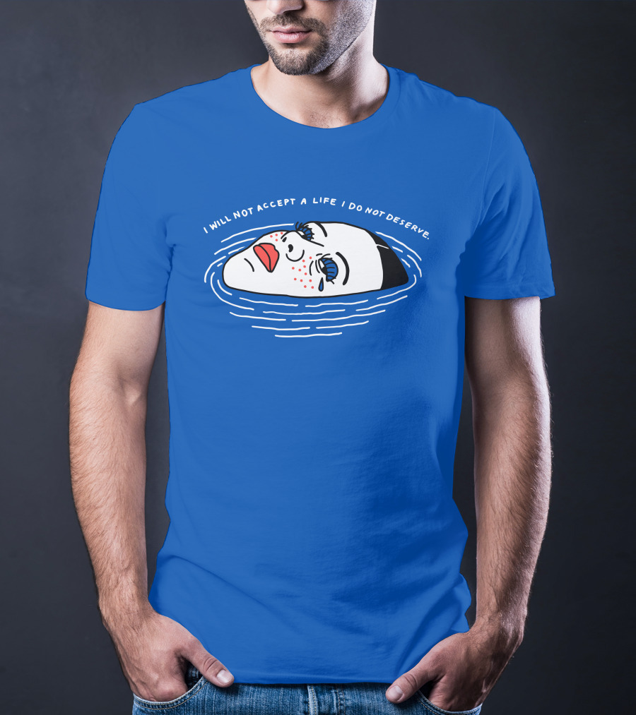Mia Goth I Will Not Accept A Life I Do Not Deserve Floating Face T-Shirt
