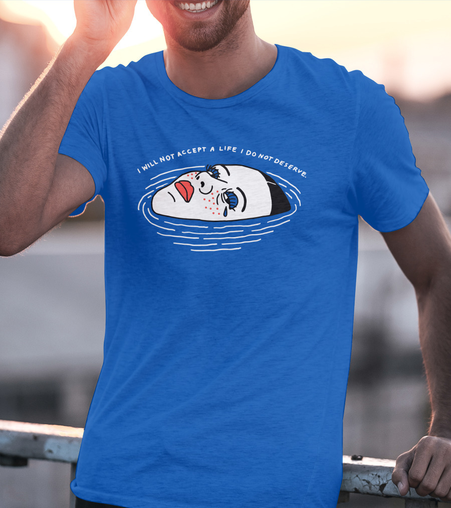 Mia Goth I Will Not Accept A Life I Do Not Deserve Floating Face T-Shirt