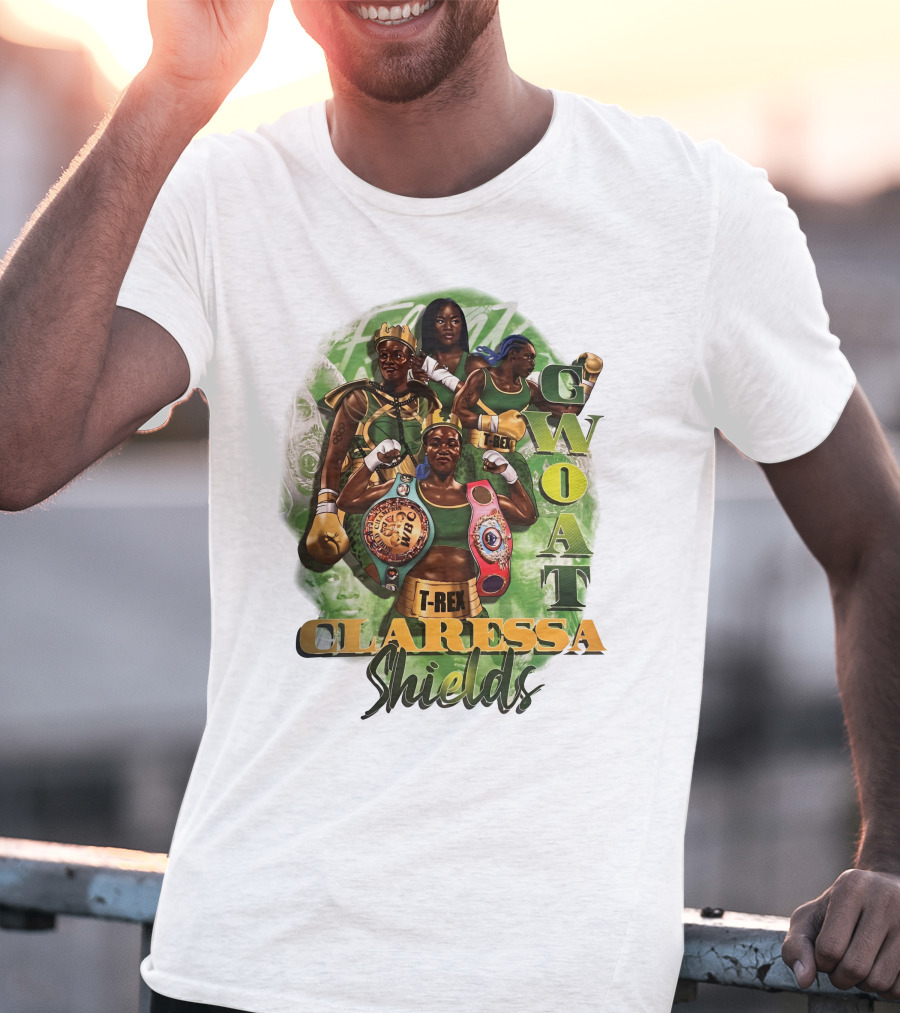 Claressa Shields GWOAT T-Rex Boxing Champion T-Shirt