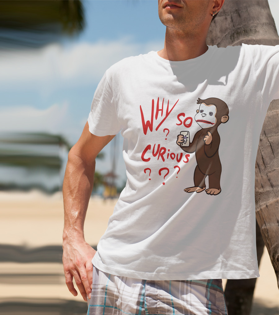 Lucca International Merch Why So Curious Curious George Joker Card T-Shirt